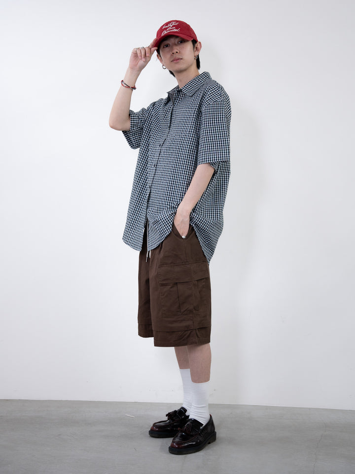 【bbO】ニュアンスラインチェックビッグシャツ