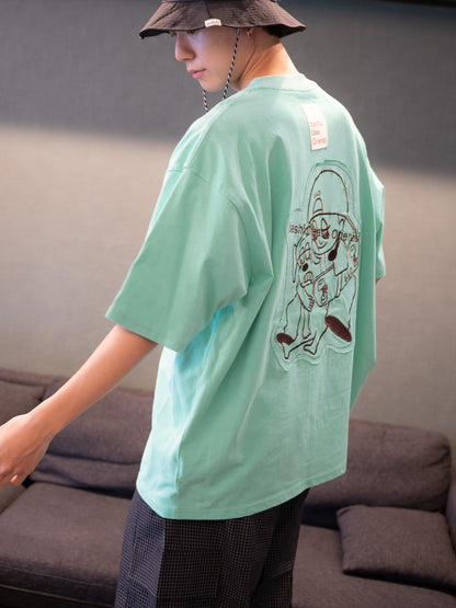 【bbO】オーバーサイズバッシュフルくんパッチT