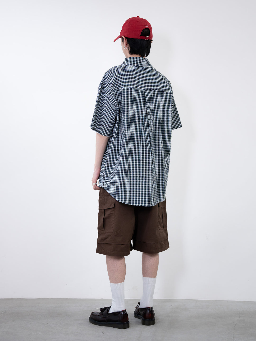 【bbO】ニュアンスラインチェックビッグシャツ