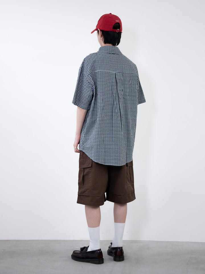 【bbO】ニュアンスラインチェックビッグシャツ