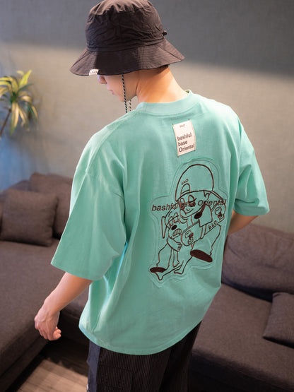 【bbO】オーバーサイズバッシュフルくんパッチT