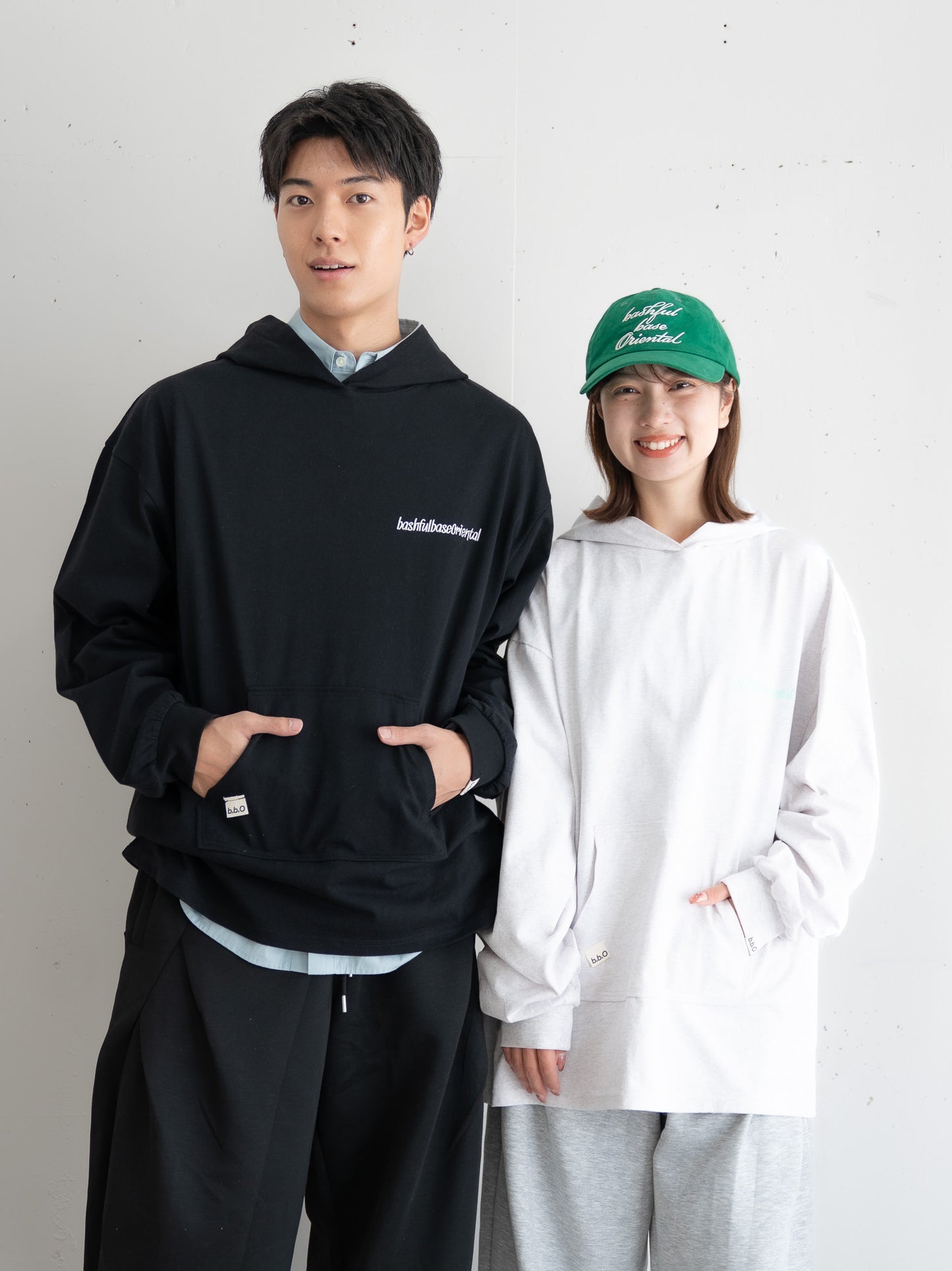 [SET]ロゴビッグシルエットカットフーディー・パーカー+ロゴビッグシルエットカットフーディー・パーカー(2set)