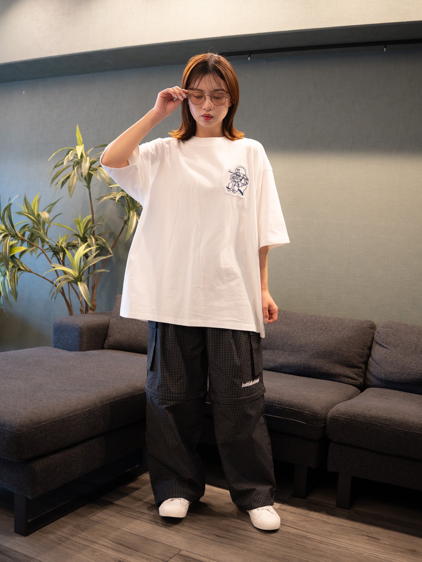 【bbO】オーバーサイズバッシュフルくんパッチT