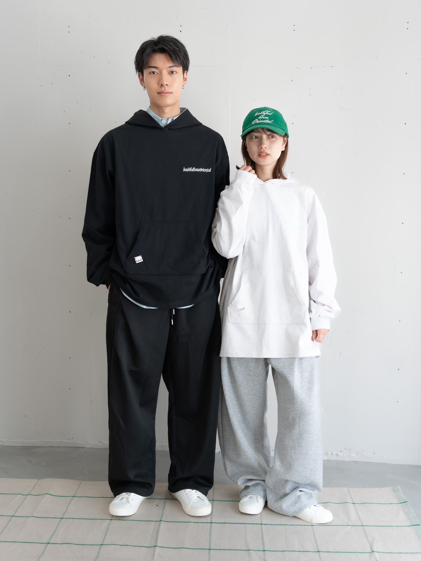 [SET]ロゴビッグシルエットカットフーディー・パーカー+ロゴビッグシルエットカットフーディー・パーカー(2set)