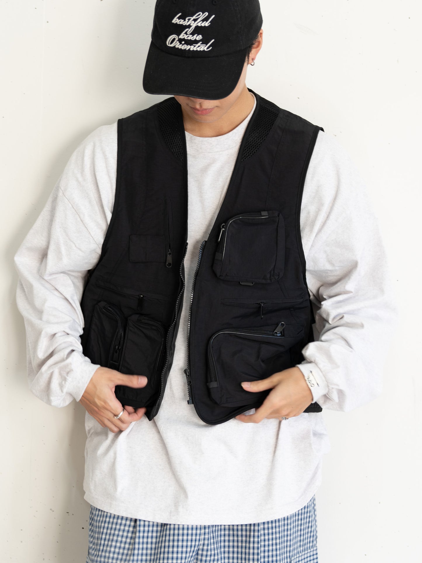 【bbO】ユーティリティマルチポケットナイロンベスト