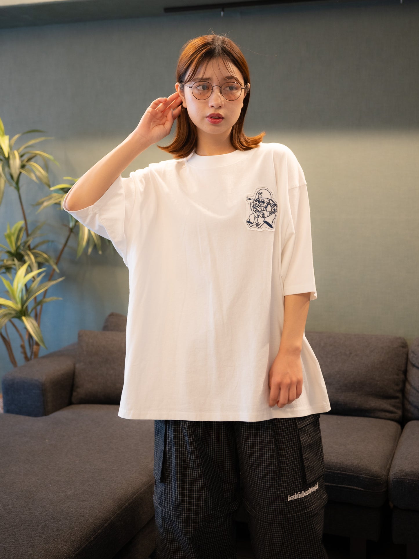 【bbO】オーバーサイズバッシュフルくんパッチT