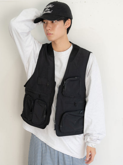 【bbO】ユーティリティマルチポケットナイロンベスト