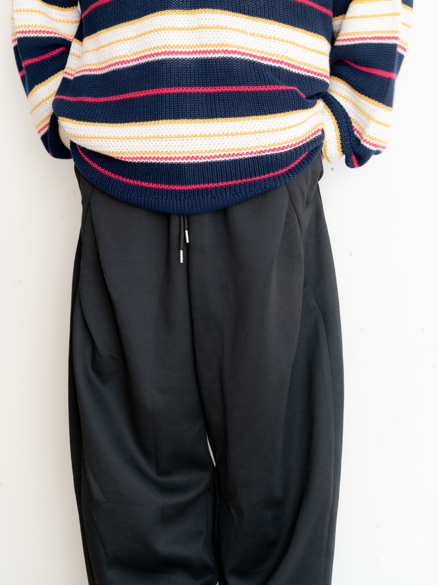 【bbO】デザインスウェットカーブパンツ