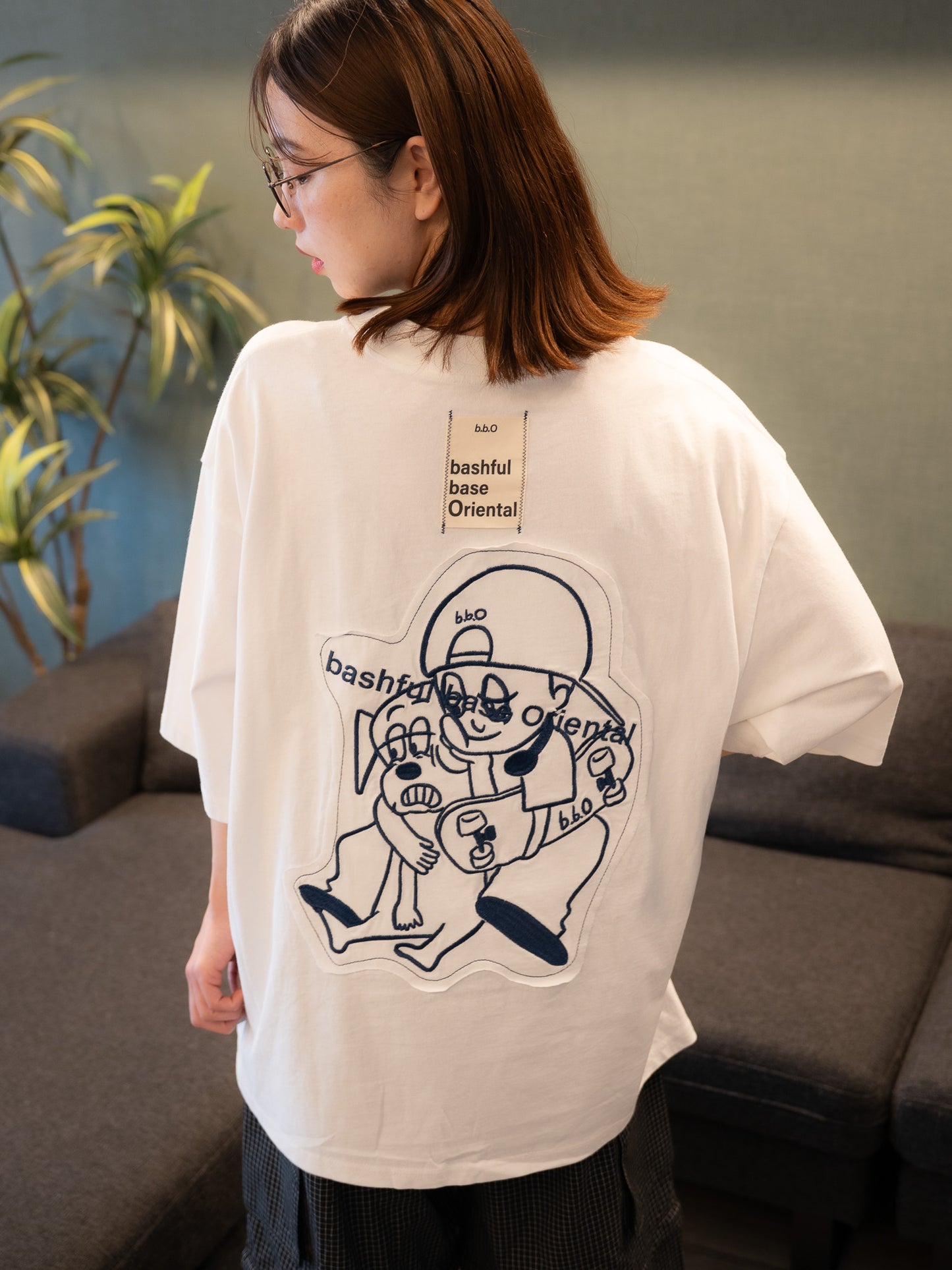 【bbO】オーバーサイズバッシュフルくんパッチT