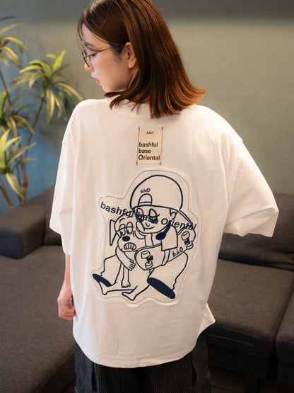 【bbO】オーバーサイズバッシュフルくんパッチT