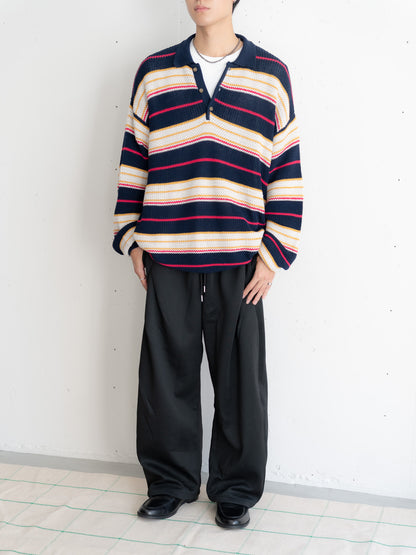 【bbO】デザインスウェットカーブパンツ