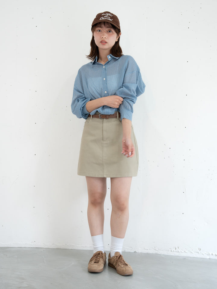 【bbO】ベルト付インナーパンツミニスカート