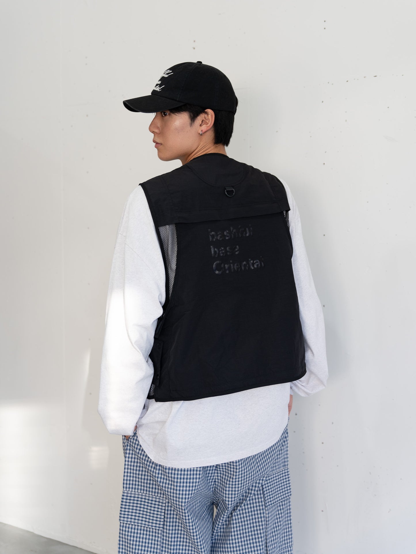 [一部予約/SET]ユーティリティマルチポケットナイロンベスト+チェック柄2WAYカーゴポケットパンツ(2set)