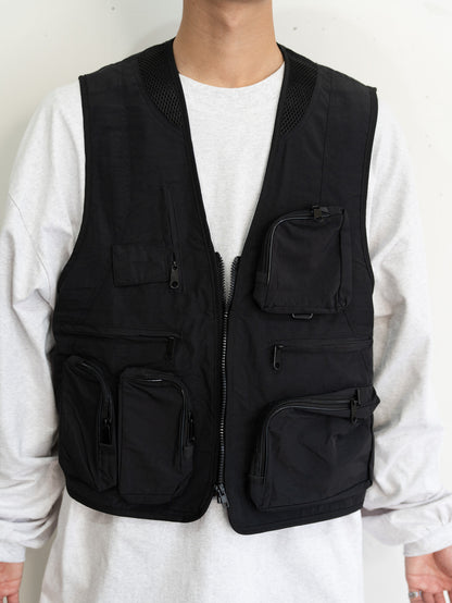 [一部予約/SET]ユーティリティマルチポケットナイロンベスト+チェック柄2WAYカーゴポケットパンツ(2set)