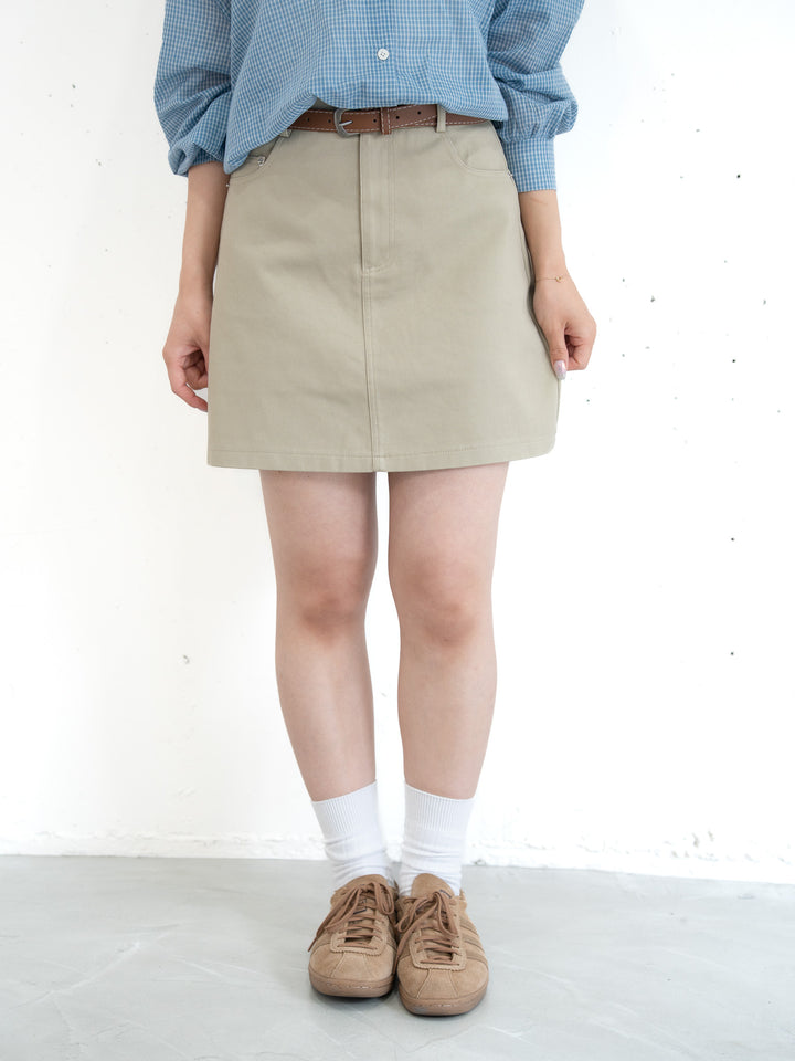 【bbO】ベルト付インナーパンツミニスカート