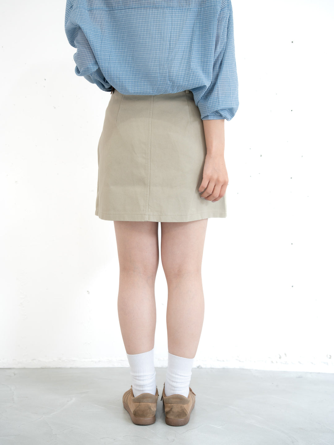 【bbO】ベルト付インナーパンツミニスカート