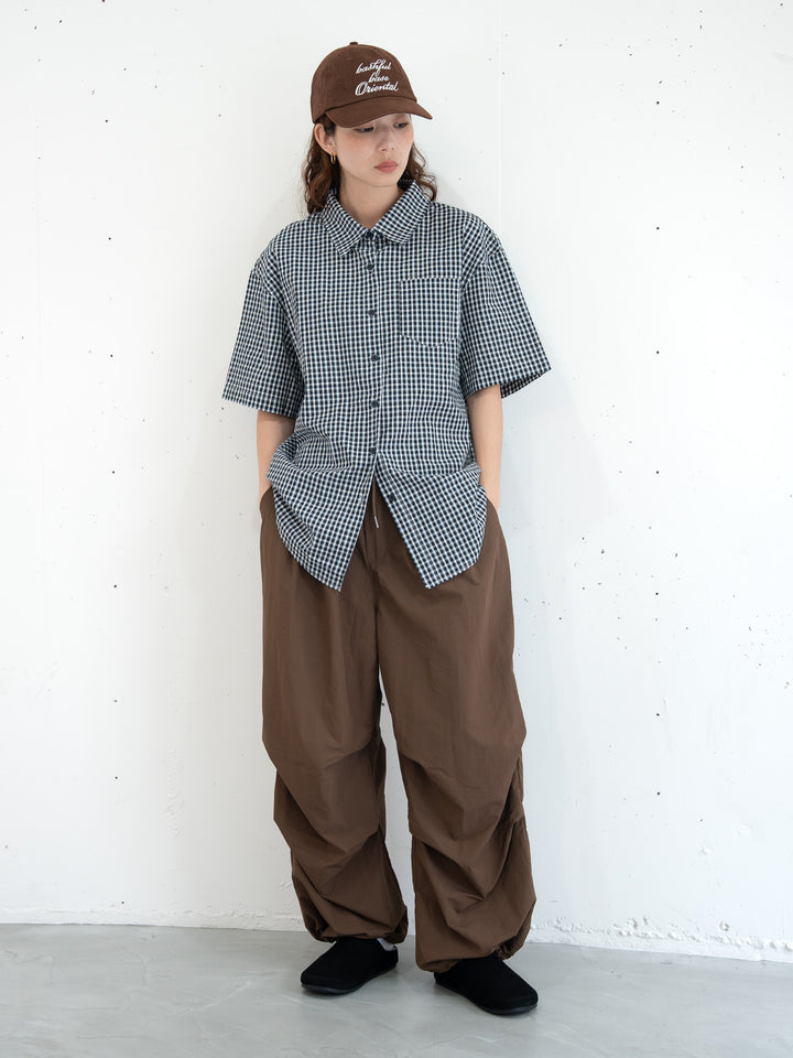 【bbO】ニュアンスラインチェックビッグシャツ