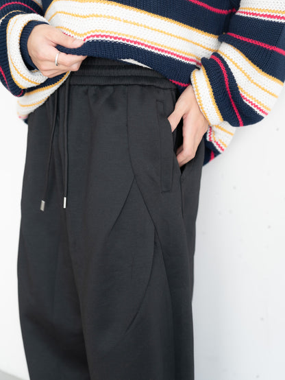 【bbO】デザインスウェットカーブパンツ