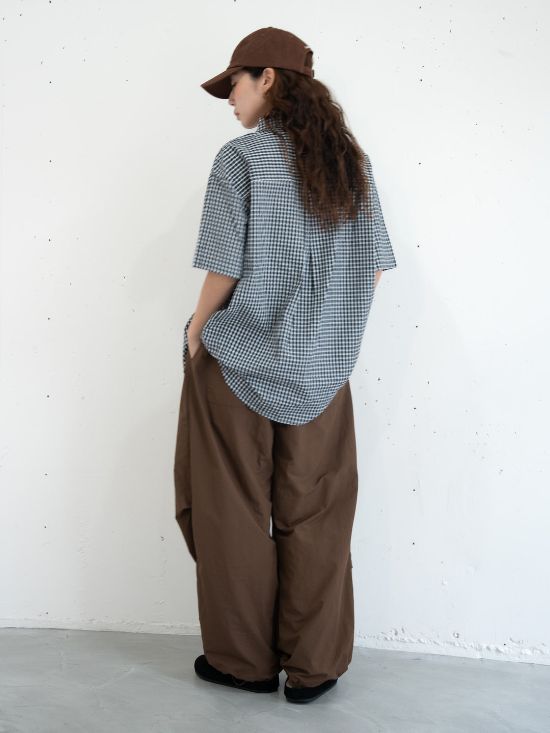 【bbO】ニュアンスラインチェックビッグシャツ