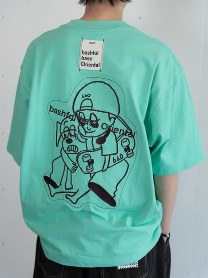 【bbO】オーバーサイズバッシュフルくんパッチT
