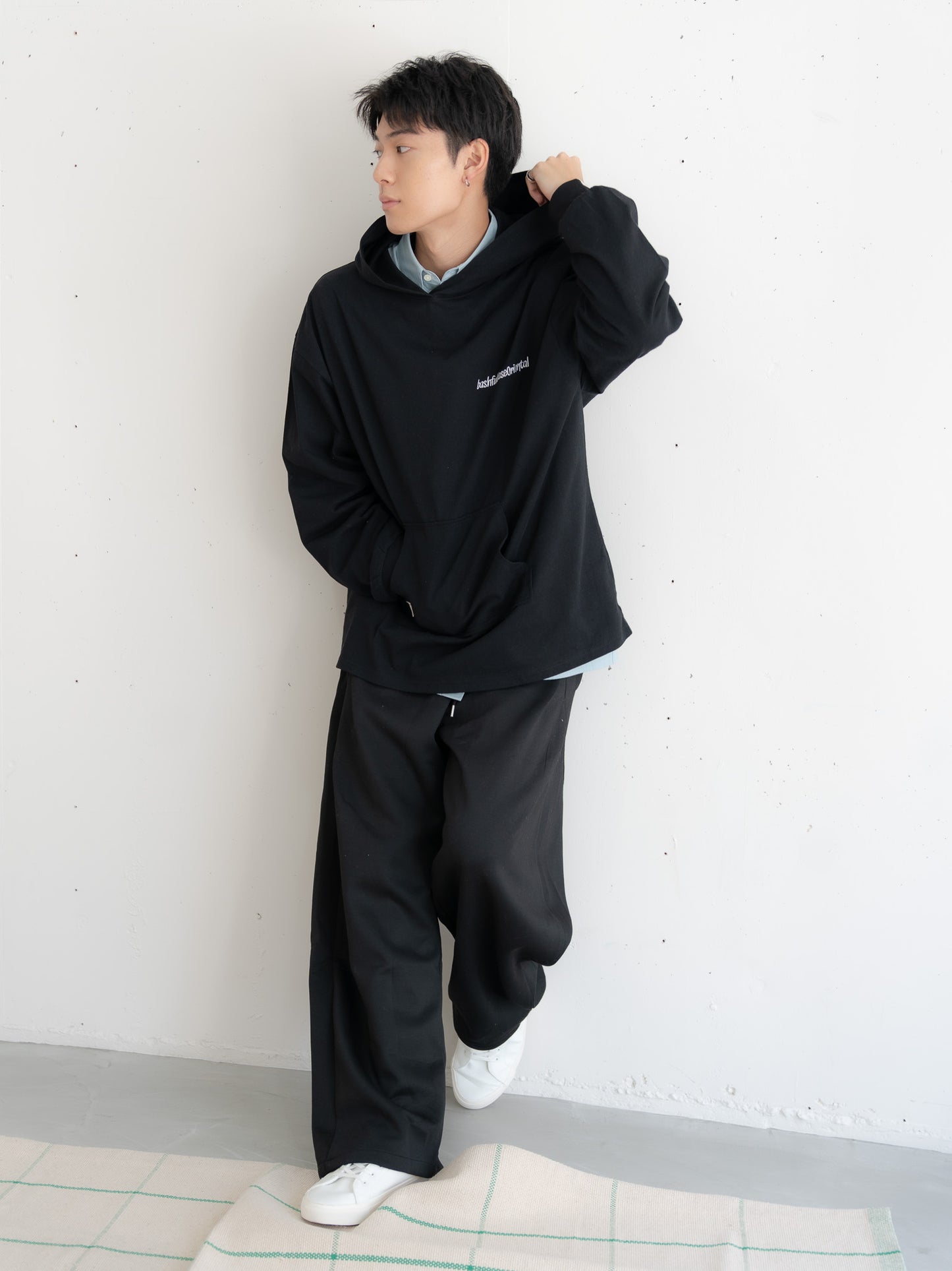 [SET]ロゴビッグシルエットカットフーディー・パーカー+ロゴビッグシルエットカットフーディー・パーカー(2set)