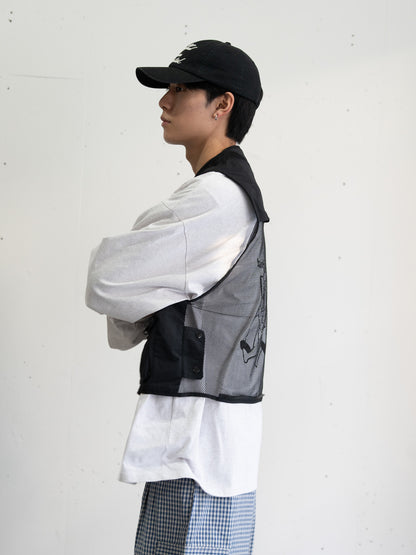 [一部予約/SET]ユーティリティマルチポケットナイロンベスト+チェック柄2WAYカーゴポケットパンツ(2set)