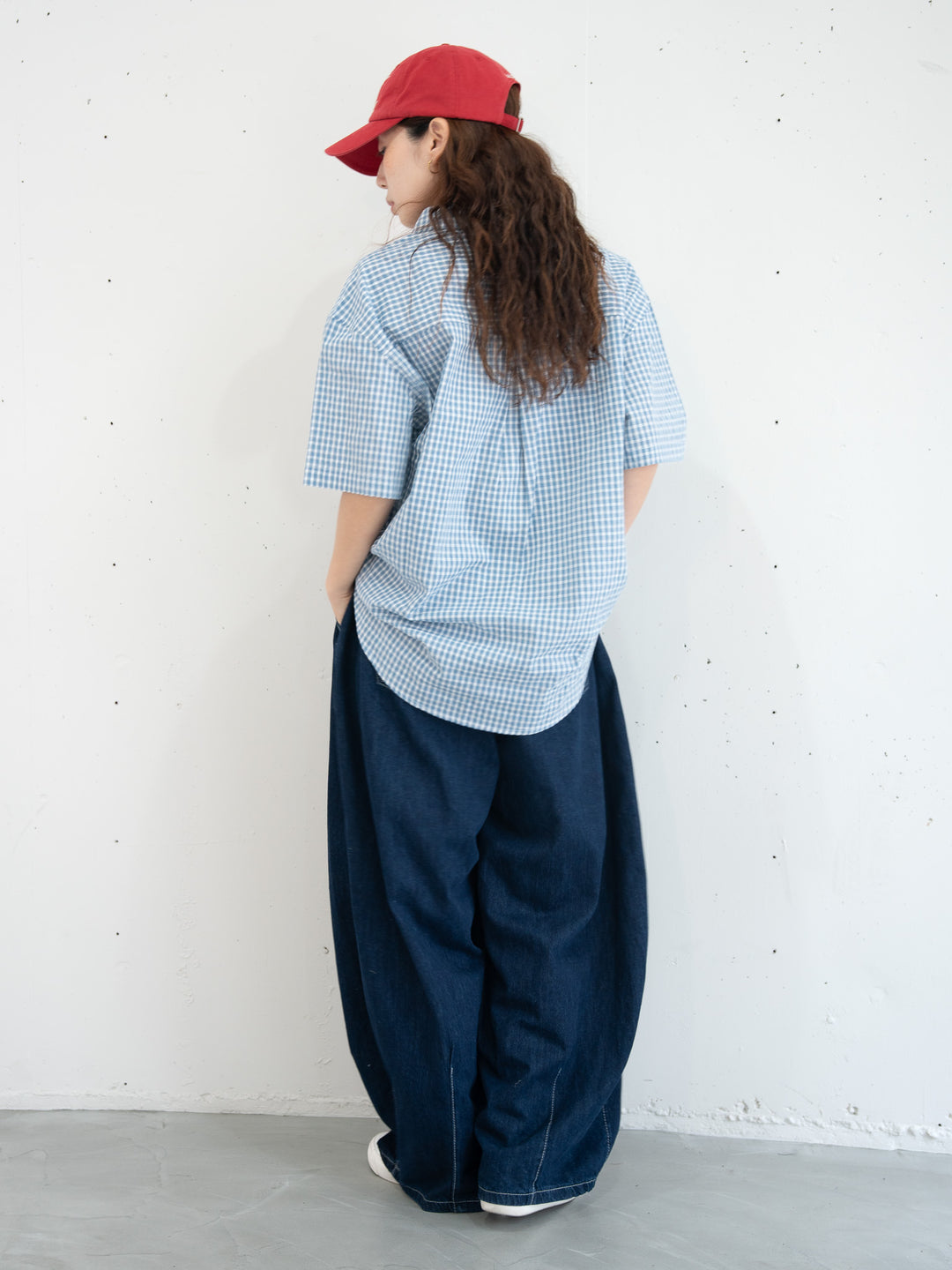 【bbO】ニュアンスラインチェックビッグシャツ