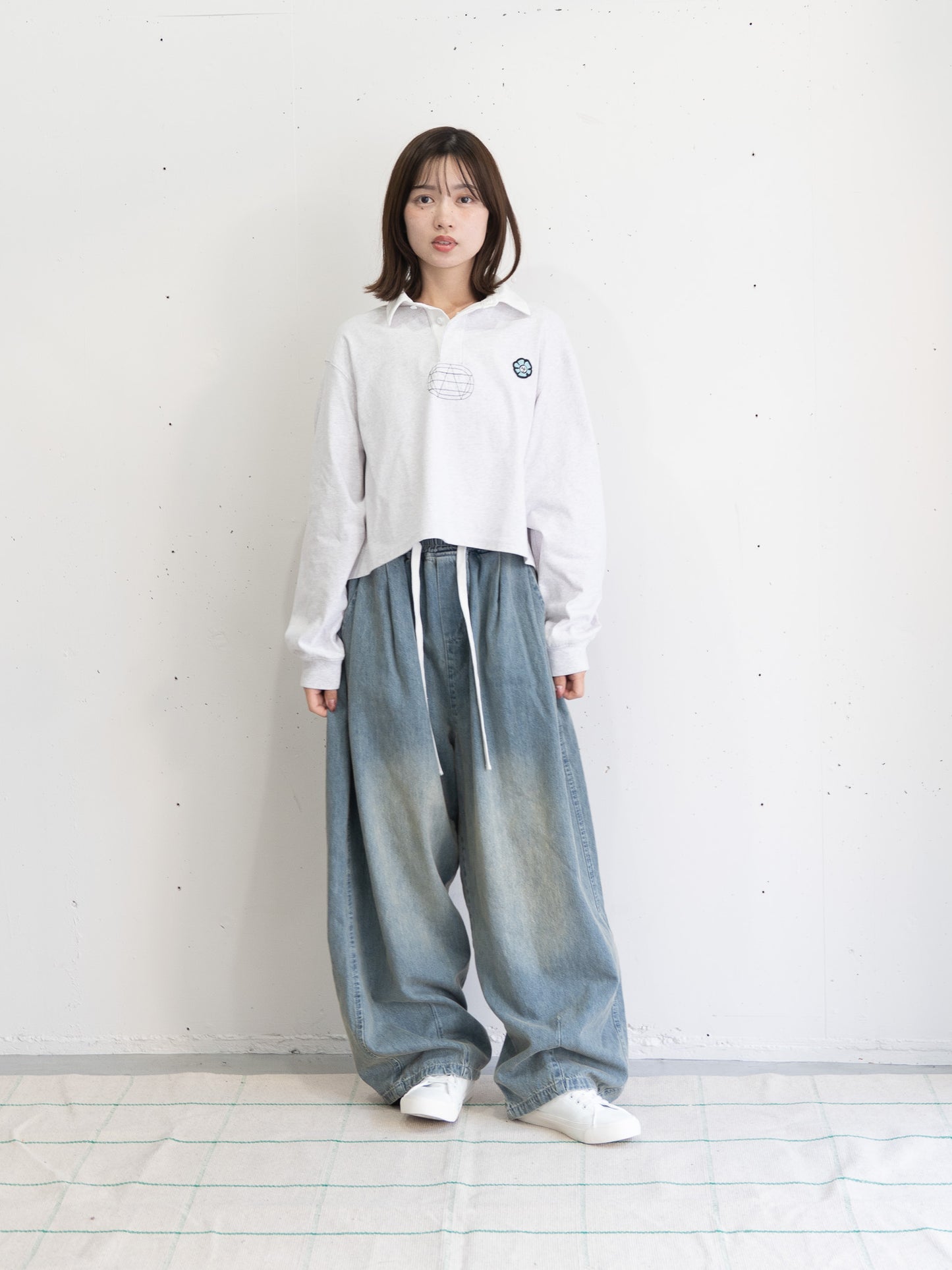 【bbO】イージーコクーンワイドデニムパンツ