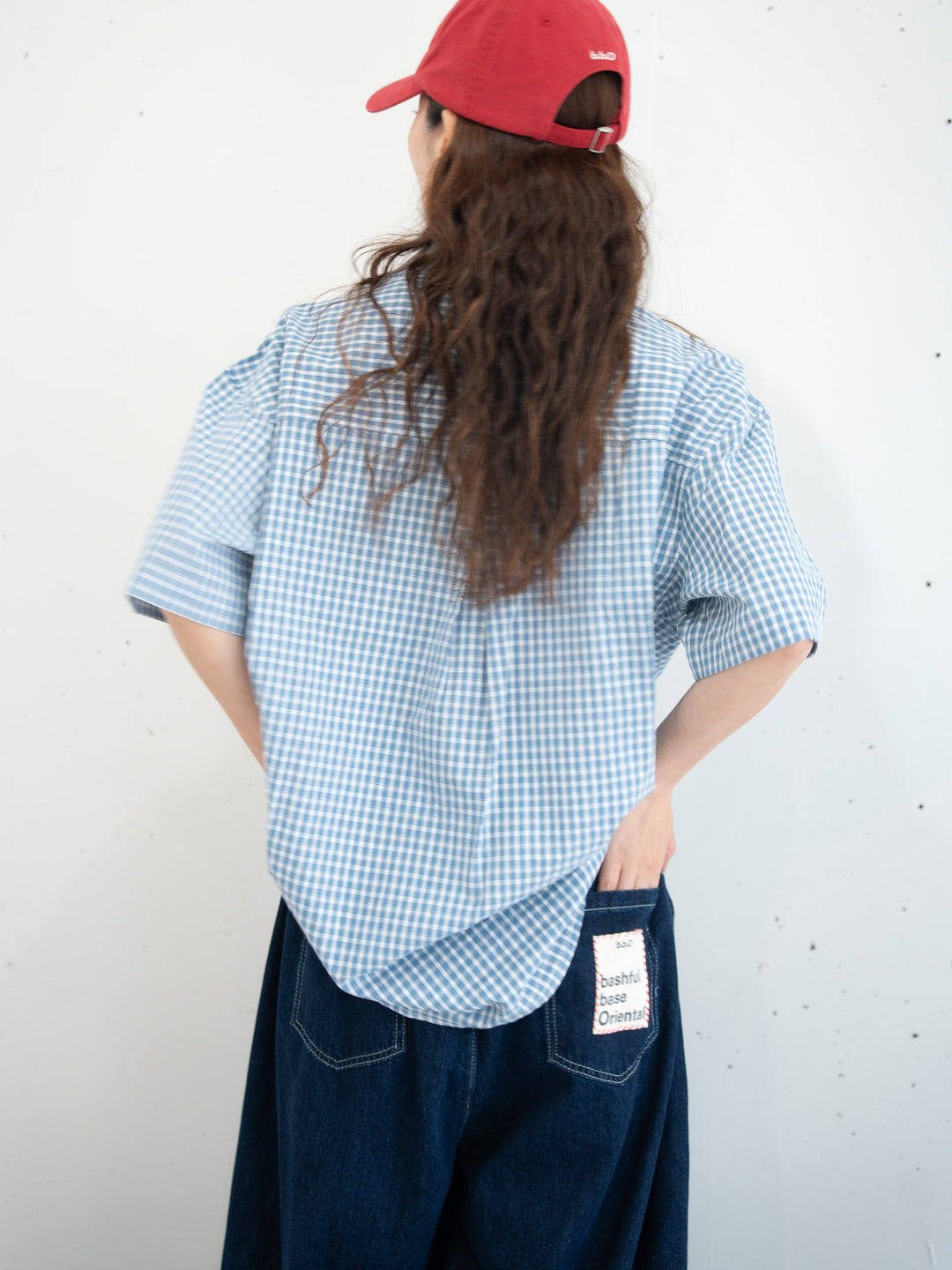 【bbO】ニュアンスラインチェックビッグシャツ