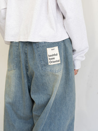 【bbO】イージーコクーンワイドデニムパンツ