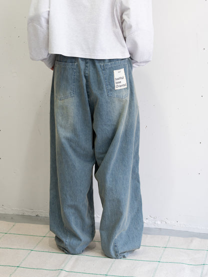 [SET]イージーコクーンワイドデニムパンツ+イージーコクーンワイドデニムパンツ(2set)