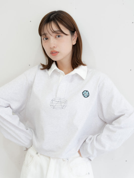 【bbO】ロゴオーバークロップドポロシャツ