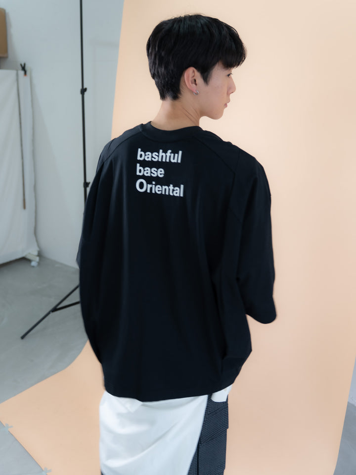 [一部予約/SET]【bbO】バックロゴボリュームT +【bbO】イージーコクーンワイドデニムパンツ(2set)