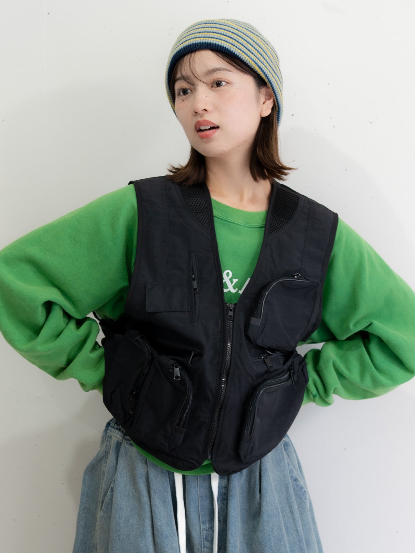 【bbO】ユーティリティマルチポケットナイロンベスト