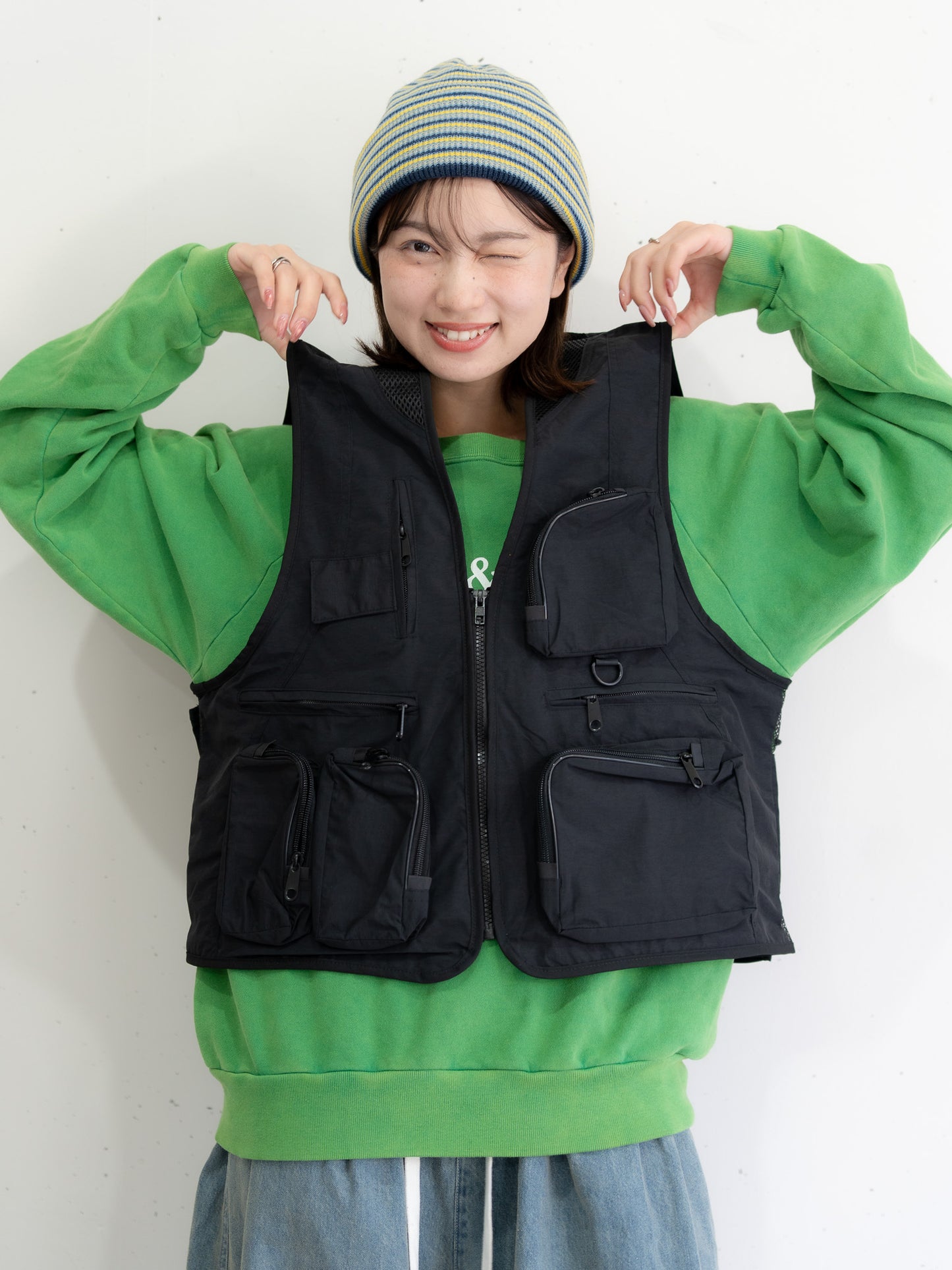 【bbO】ユーティリティマルチポケットナイロンベスト