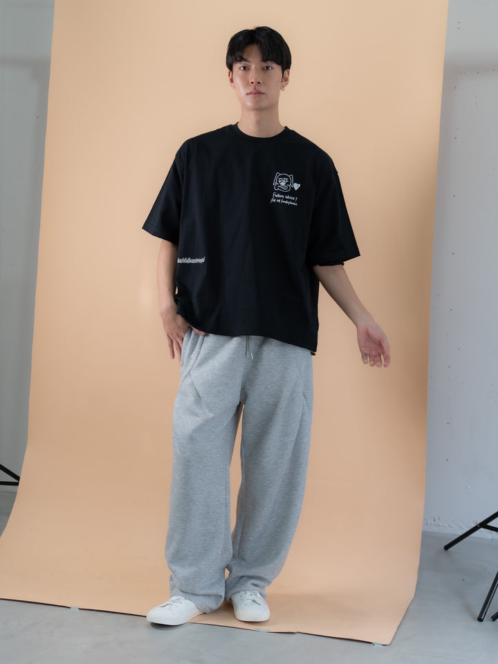 【bbO】バックタックコクーンドロストTシャツ