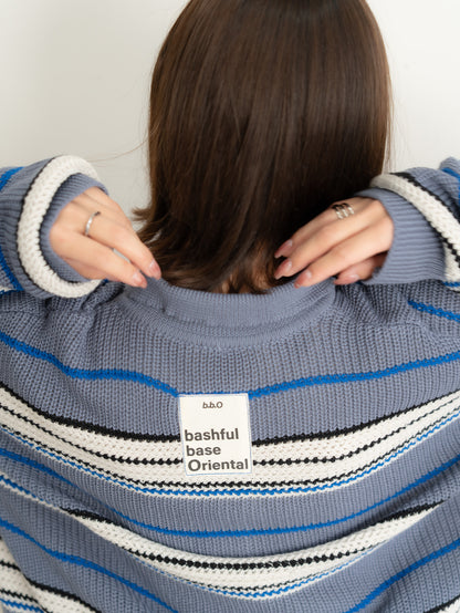 [SET]マルチボーダーポロニット+マルチボーダーポロニット(2set)