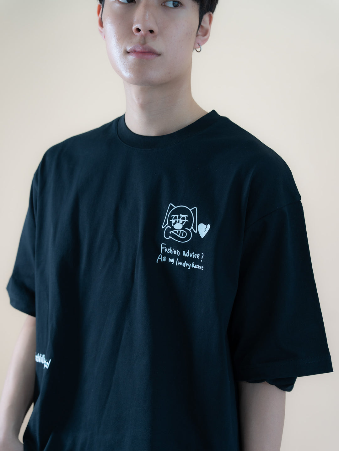 【bbO】バックタックコクーンドロストTシャツ