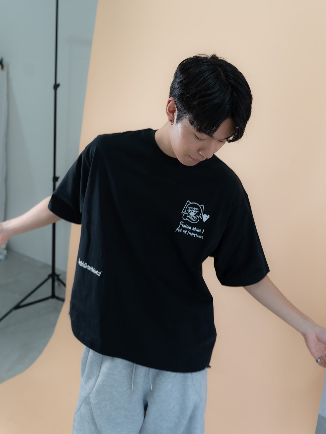 【bbO】バックタックコクーンドロストTシャツ