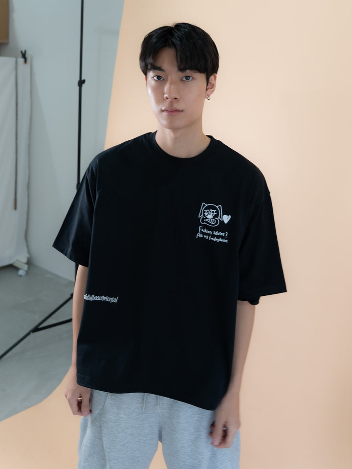 【bbO】バックタックコクーンドロストTシャツ