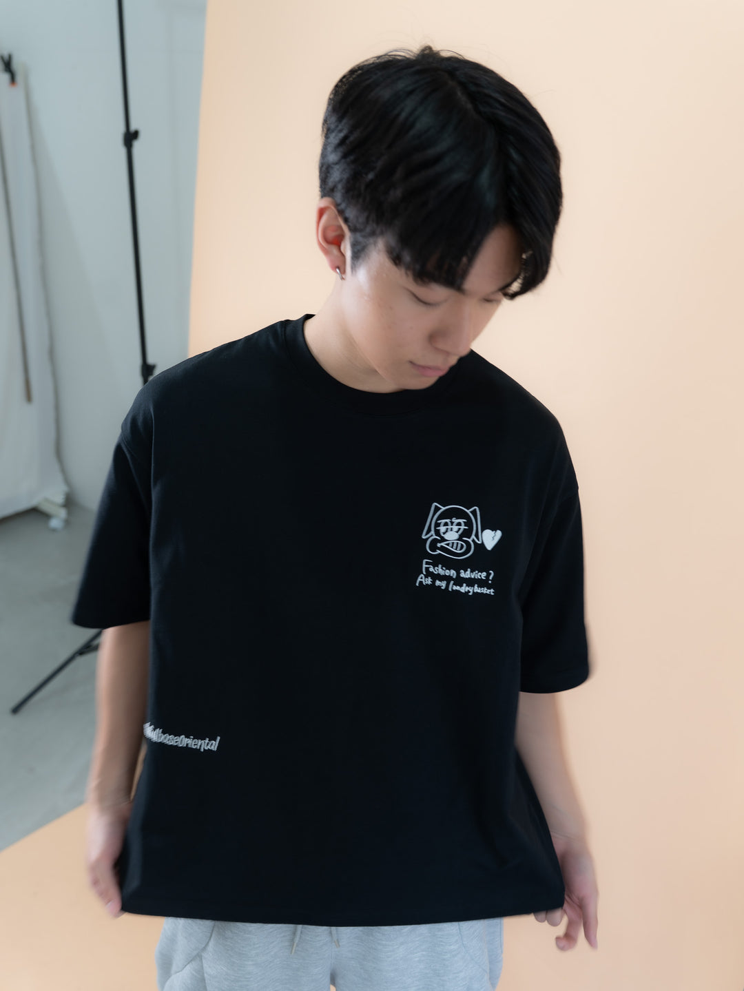 【bbO】バックタックコクーンドロストTシャツ