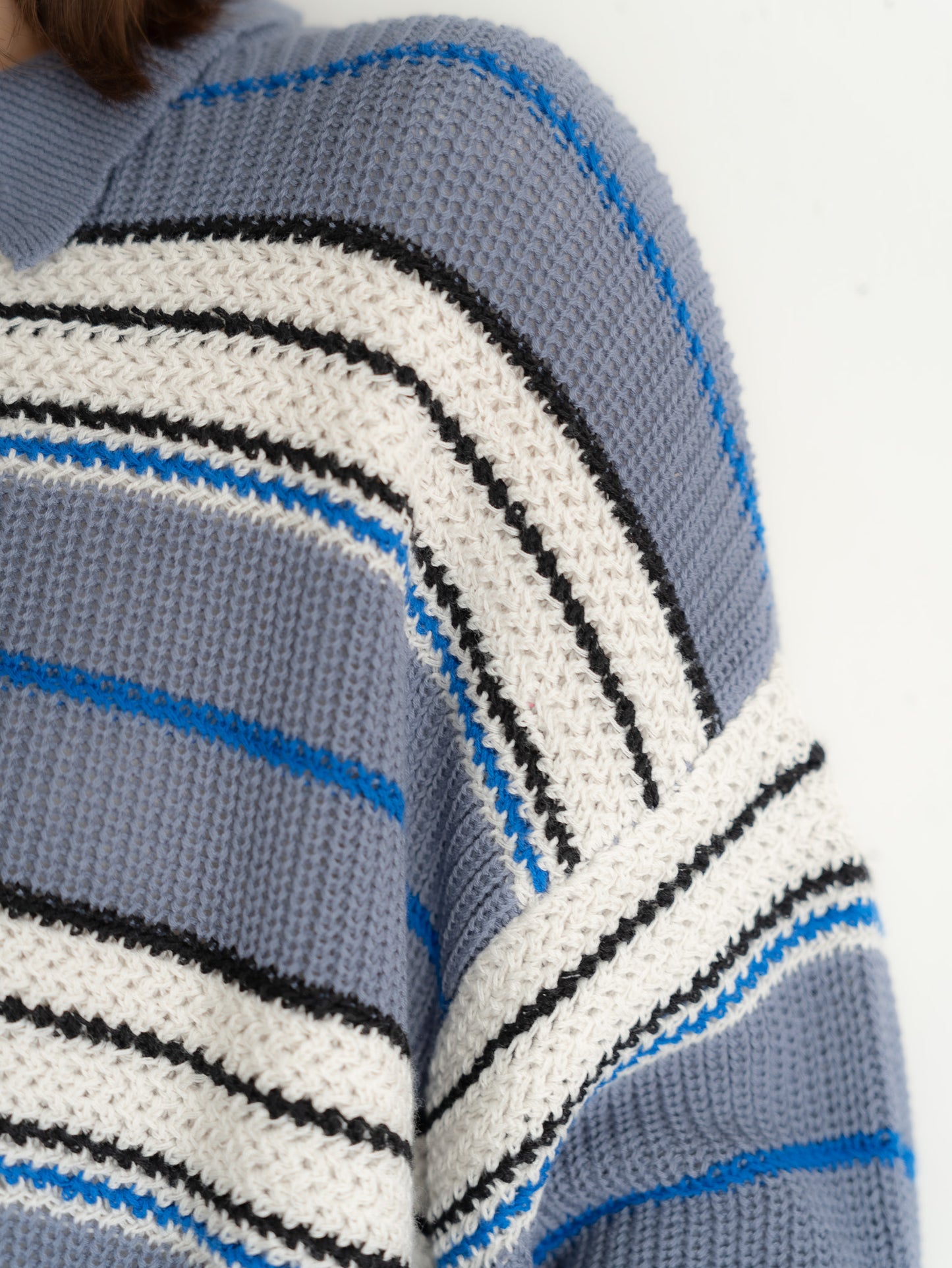 [SET]マルチボーダーポロニット+マルチボーダーポロニット(2set)