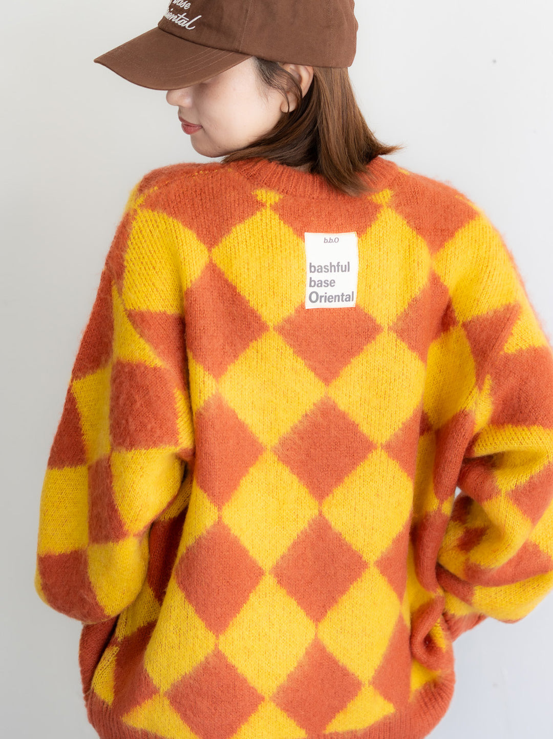 【bbO】シャギーモヘアタッチダイヤニットプルオーバー