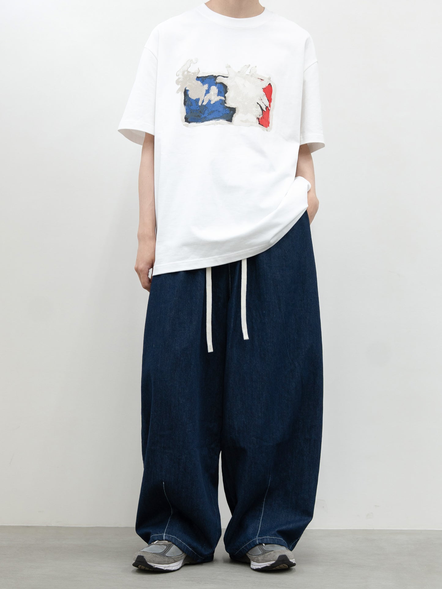 【bbO】イージーコクーンワイドデニムパンツ