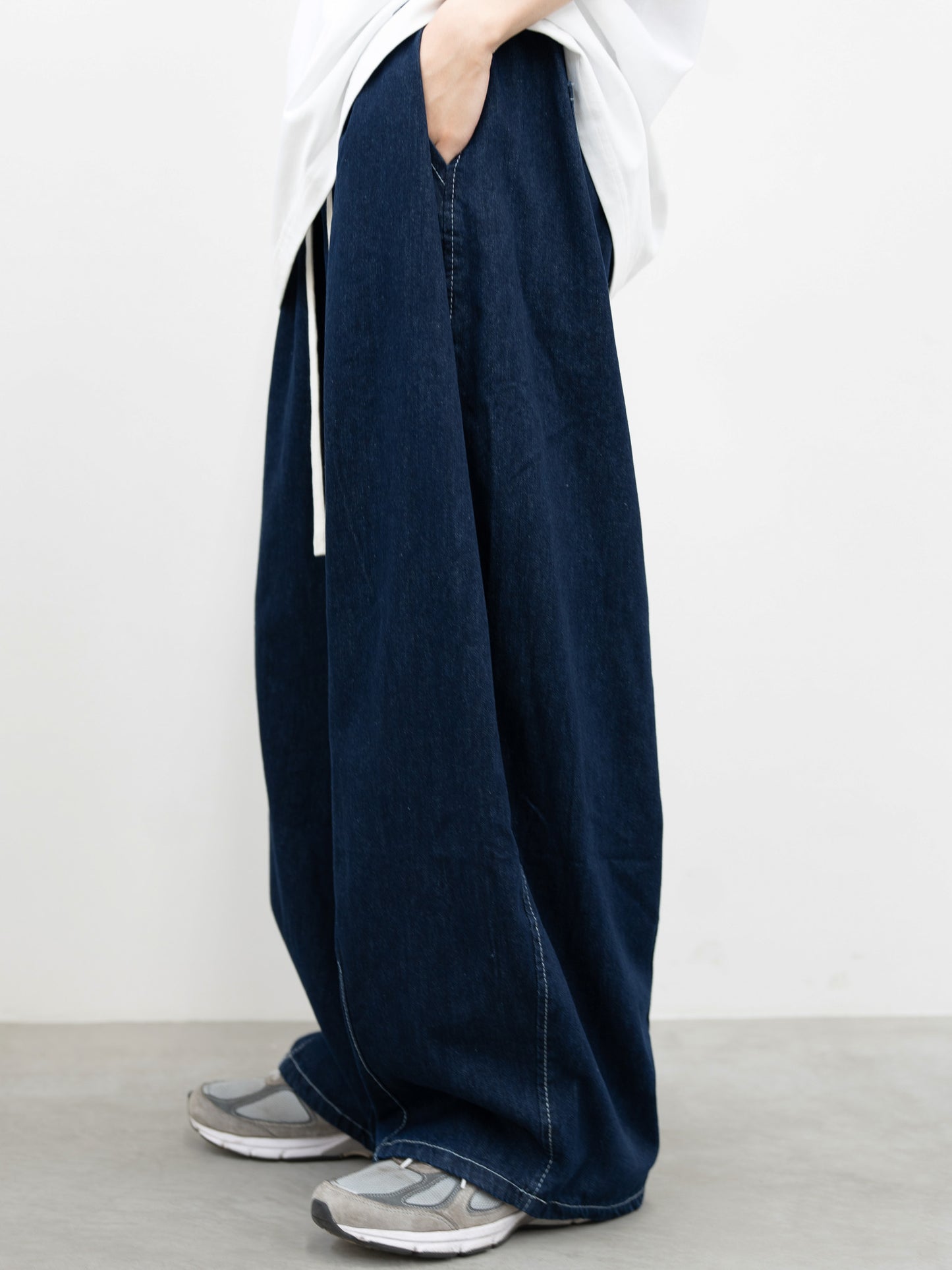 [SET]イージーコクーンワイドデニムパンツ+イージーコクーンワイドデニムパンツ(2set)