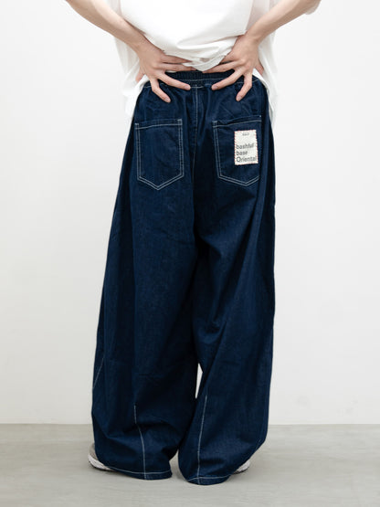 【bbO】イージーコクーンワイドデニムパンツ