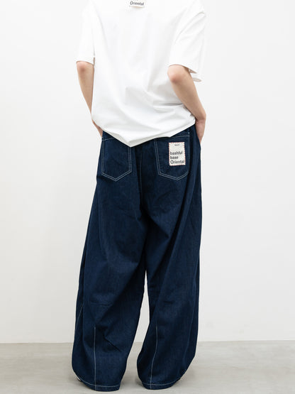 [SET]イージーコクーンワイドデニムパンツ+イージーコクーンワイドデニムパンツ(2set)