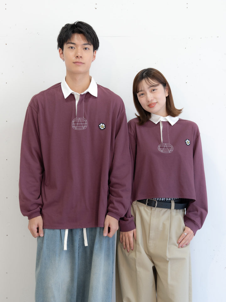 【bbO】ロゴオーバークロップドポロシャツ