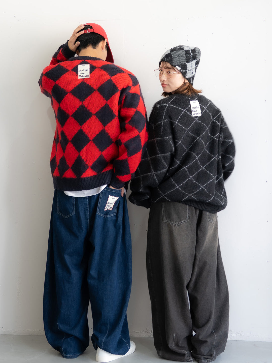 【bbO】シャギーモヘアタッチダイヤニットプルオーバー