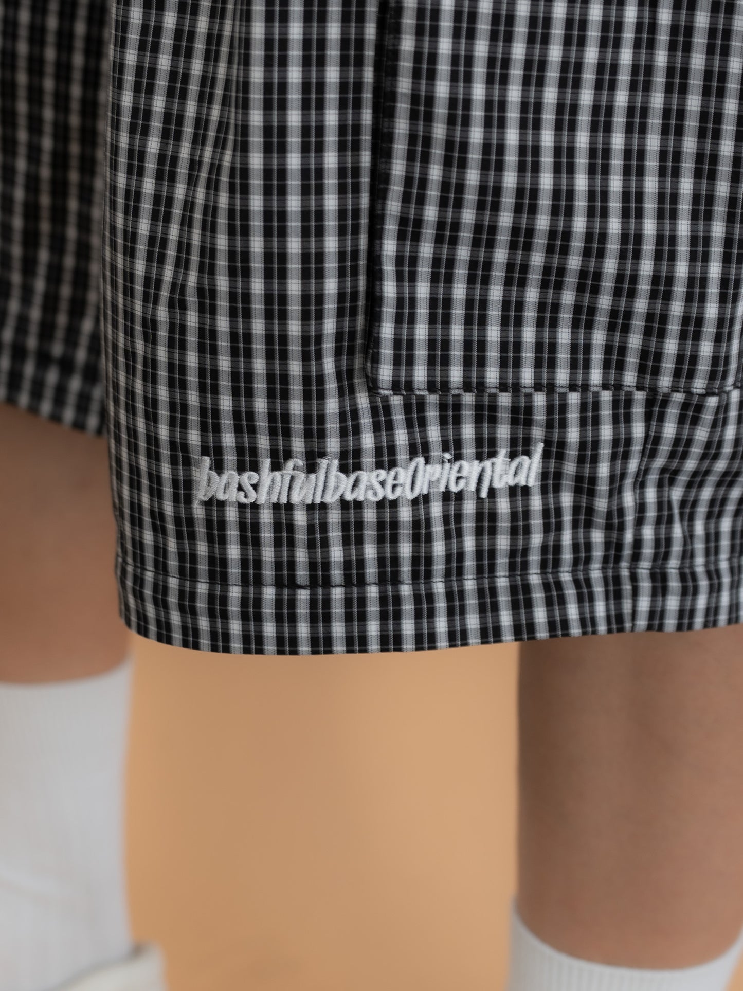 【bbO】チェック柄2WAYカーゴポケットパンツ